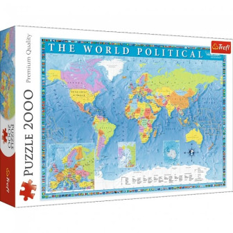 Пазл 2000 ТREFL "Політична карта Світу" 27099