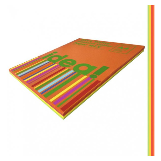 Бумага А4 100 л. 80 г/м цветная idea! 25x4 Shiny Intensive Colour mix