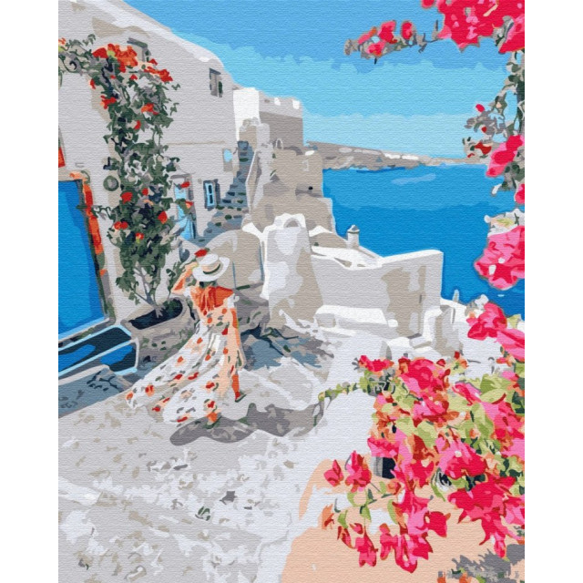 Картина по номерам 40х50 Brushme Цветущая Греция GX34836