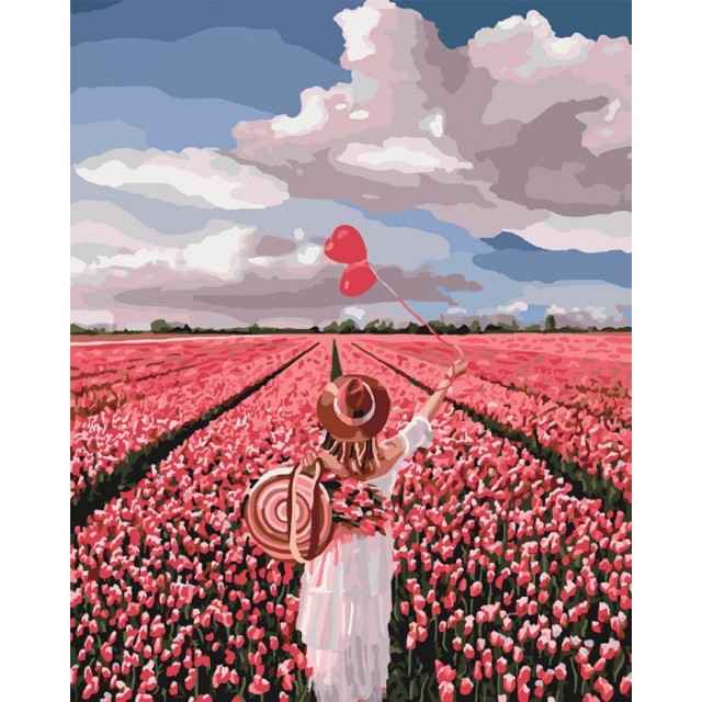 Картина по номерам 40х50 Идейка Люди Рожева мрія KHO4603