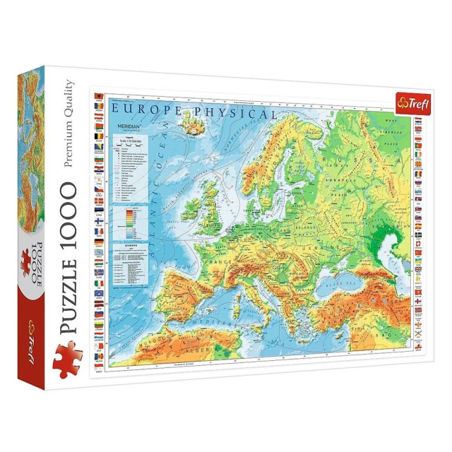 Пазл 1000 ТREFL Фізична карта Европи 10605