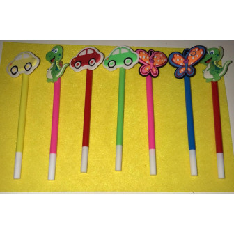 Ручка детская шариковая "Бабочка, Динозавр, Машинка"