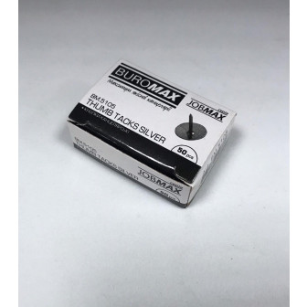 Кнопки 50 шт. BUROMAX ВМ.5105 никель