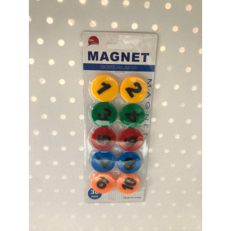 Набор магнитов для доски 30 мм. 10 шт. Цифры MAGNET №Д-10
