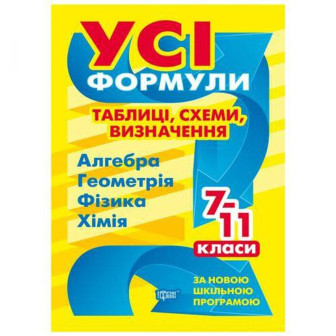 Усі формули, таблиці, схеми, визначення. 7-11 кл (м)