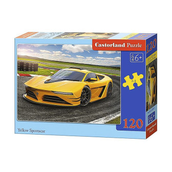 Пазл 120 Castor В-13500 "Жовтий спортивний автомобіль"