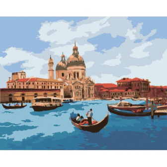 Картина по номерам 40х50 Идейка Міський пейзаж Полудень в Венеції KHO2118