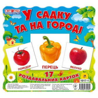 Ранок. Картки-мини "У садку та на городі" 