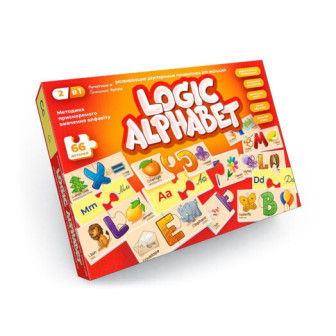 Пазлы-ассоциации развивающие "Logic Alphabet" (англ/русс) G-LoA-01-03