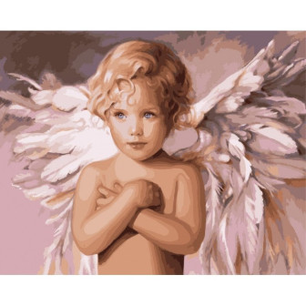 Картина за номерами 40х50 Ідейка Діти Ангел удачі KHO2315