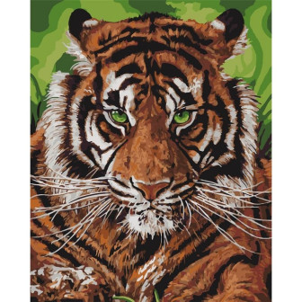 Картина за номерами 40х50 Ідейка Непереможний тигр KHO4143