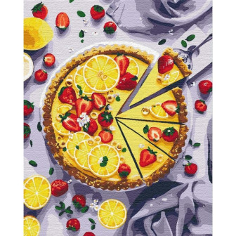 Картина за номерами 40х50 Ідейка Лимонний пиріг KHO5594