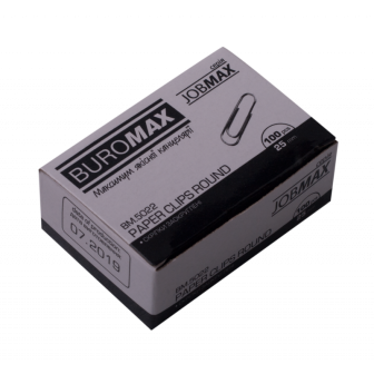 Скрепки 25 мм 100 шт. никелированные BUROMAX ВМ.5022