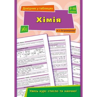 Довідник у таблицях. Хімія. 7-11 кл (м)