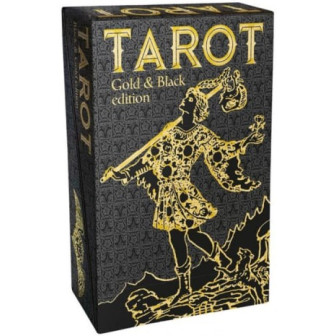 Карты Таро Gold Foil Tarot (Таро из золотой фольги. ДУРАК)(ПЛАСТИК)(ЧЕРНАЯ КОРОБКА)